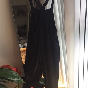 Black cotton jumpsuit